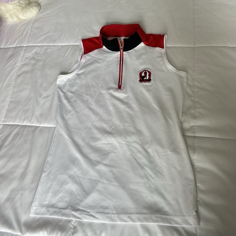 Sport Haley Womens Size XS Tank Top Golf‎ Polo Red White Outdoor Pelican Marsh